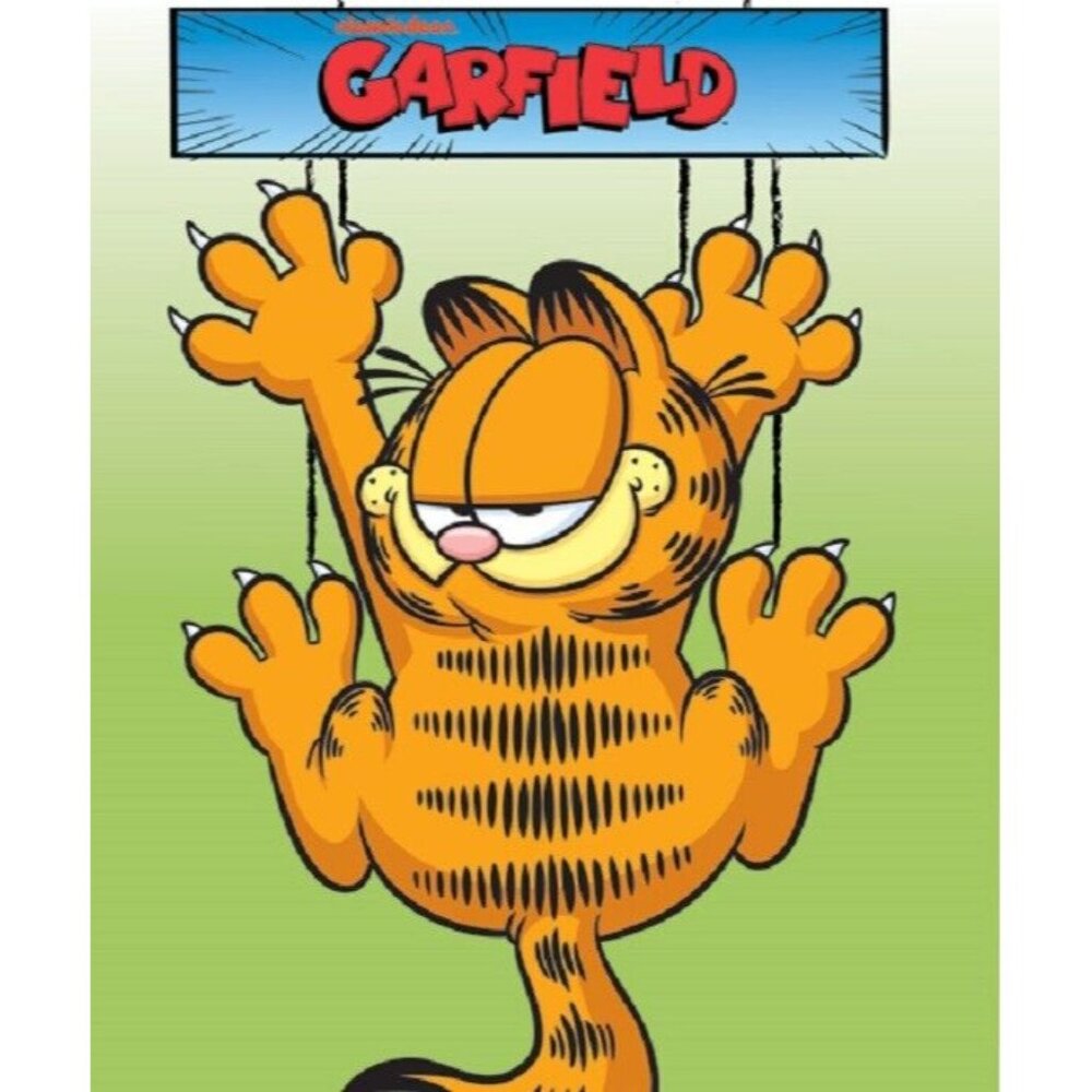 New Garfield the Orange Cat Fleece Throw Blanket Gift Comic Strip Cartoon Feline